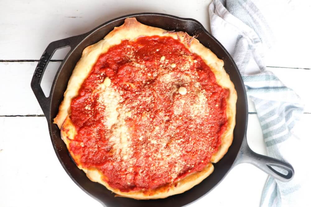 Rules for heating deep dish pizza