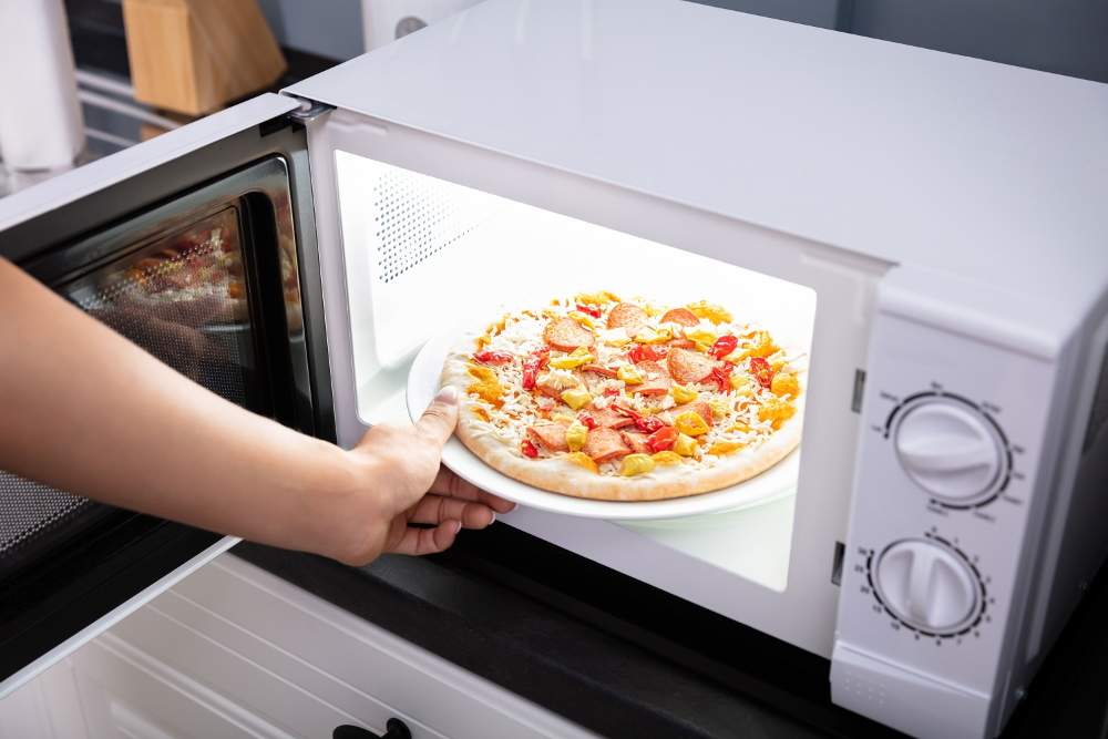 Microwaving frozen pizza